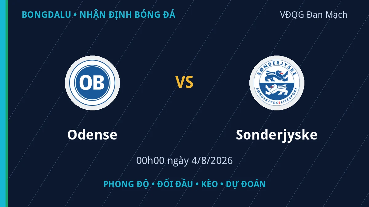 Nhận định Odense vs Sonderjyske 00h00 ngày 4/8/2026