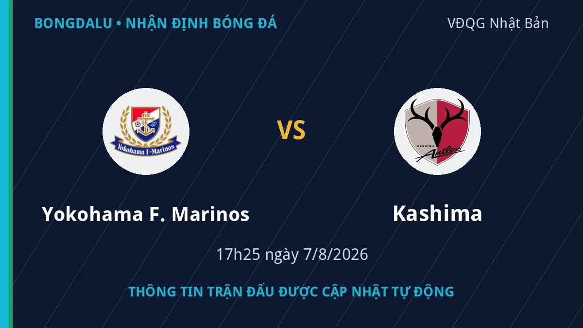 Thông tin trận Yokohama F. Marinos vs Kashima