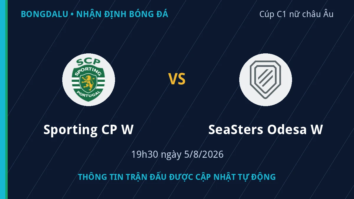 Thông tin trận Sporting CP W vs SeaSters Odesa W