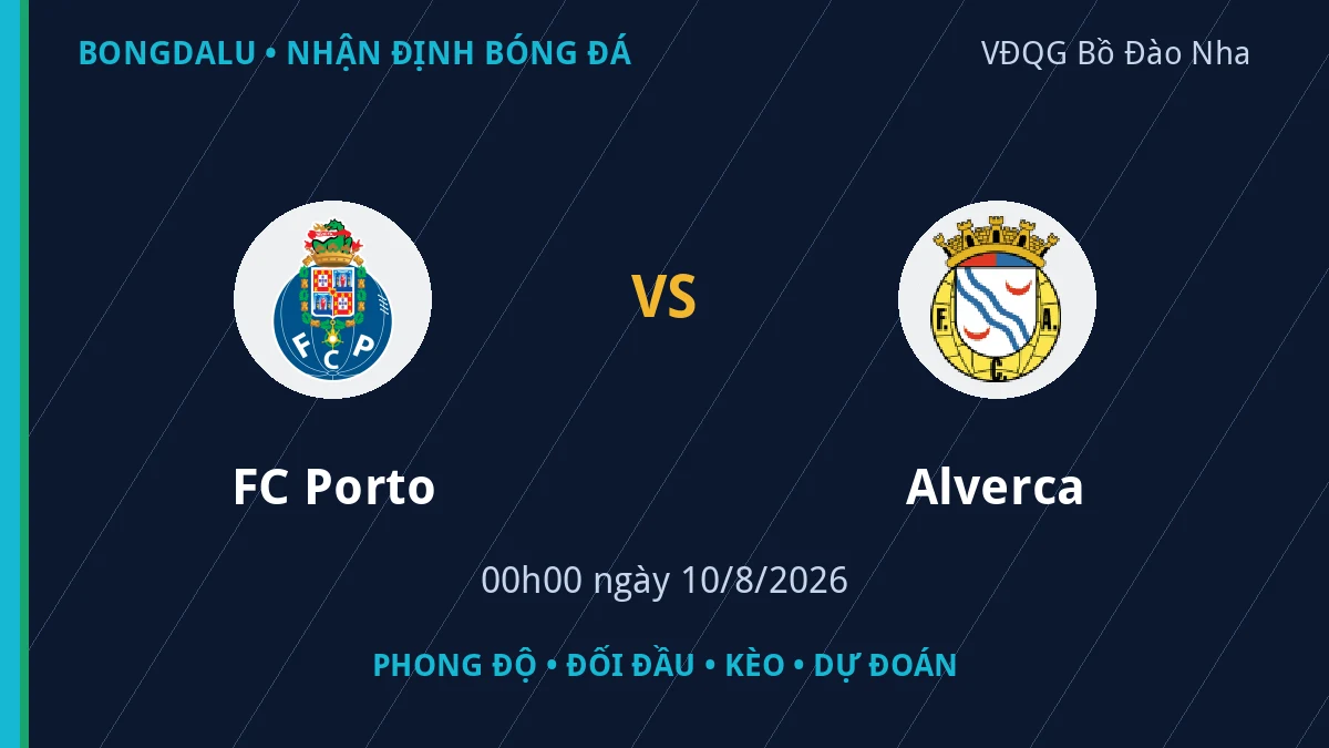 Nhận định FC Porto vs Alverca 00h00 ngày 10/8/2026