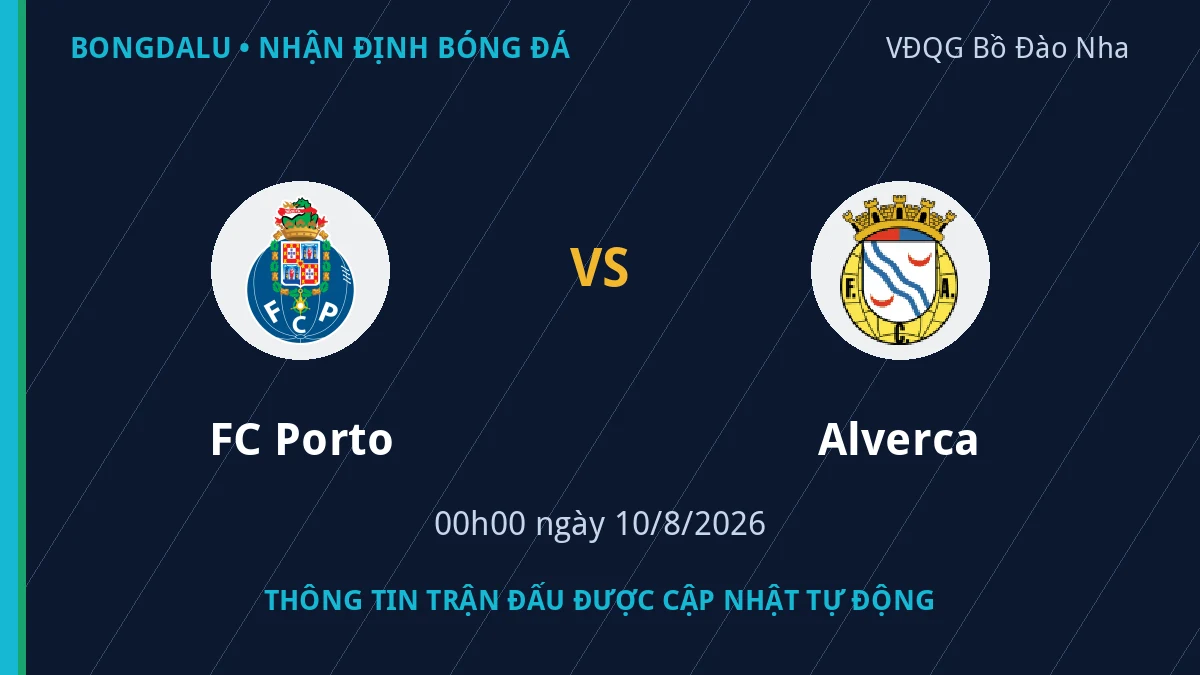 Thông tin trận FC Porto vs Alverca