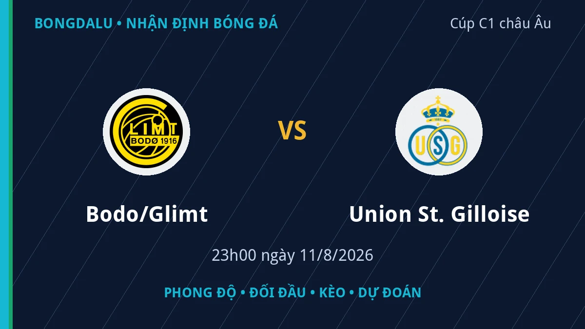 Nhận định Bodo/Glimt vs Union St. Gilloise 23h00 ngày 11/8/2026