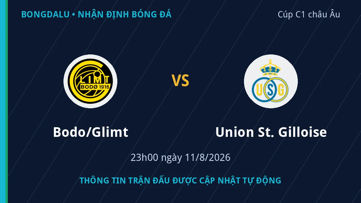 Thông tin trận Bodo/Glimt vs Union St. Gilloise