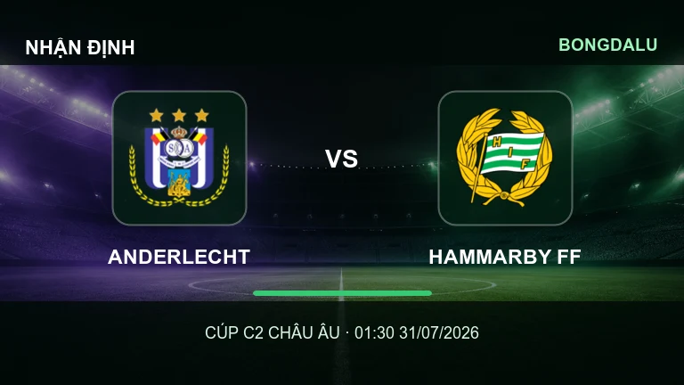 Nhận định Anderlecht vs Hammarby 01h30 ngày 31/7