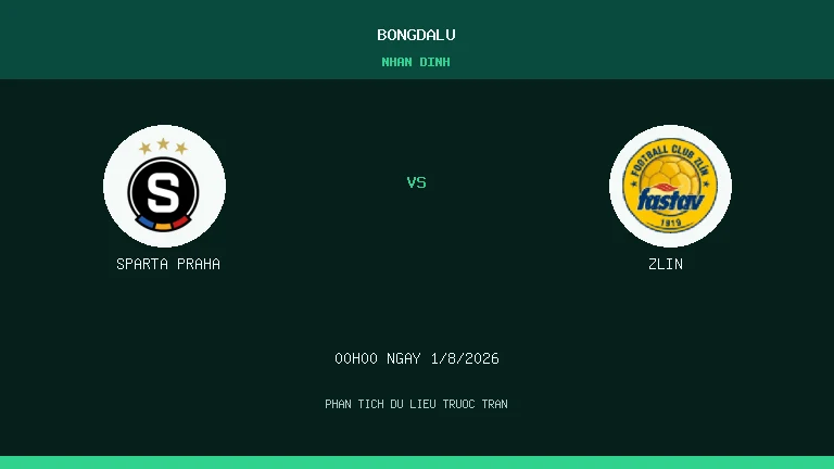 Nhận định Sparta Praha vs Zlin lúc 00h00 ngày 1/8/2026