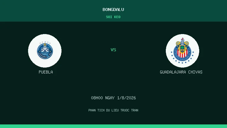 Nhận định Puebla vs Guadalajara Chivas lúc 08h00 ngày 1/8/2026